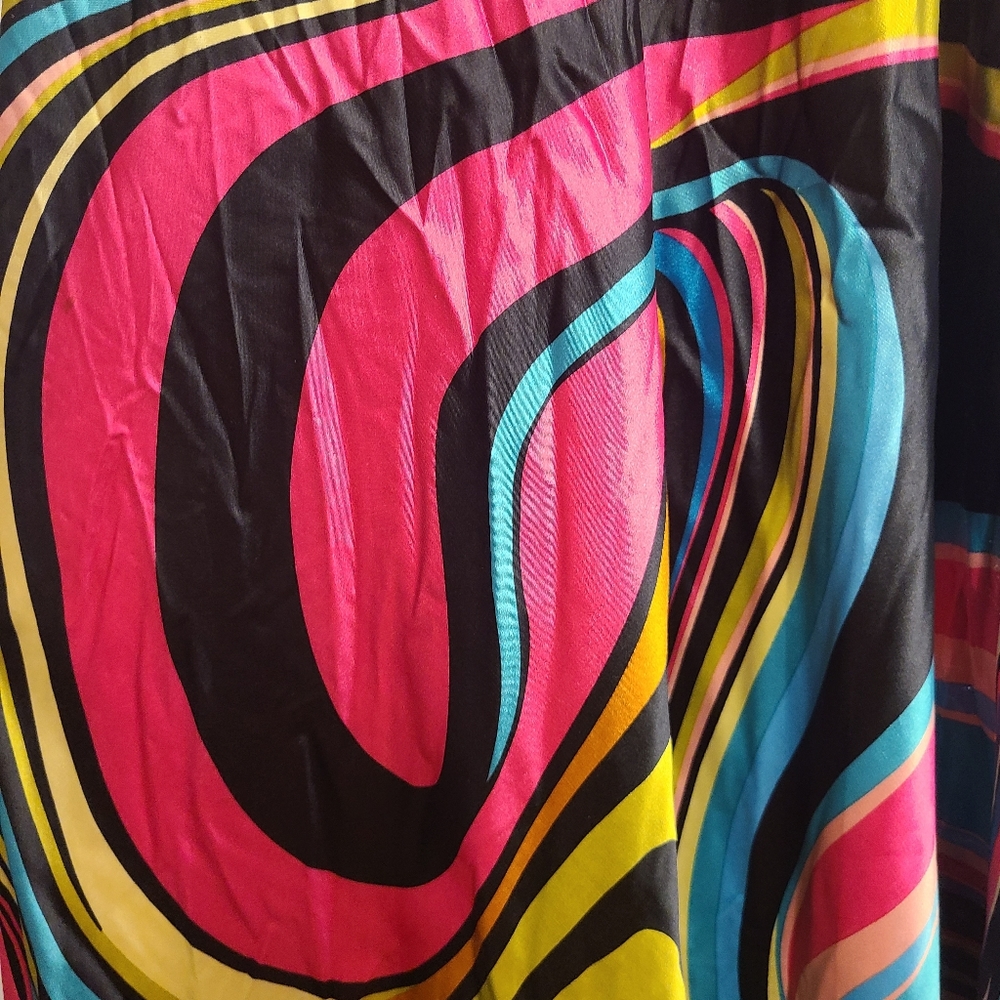 DAVE & JOHNNY Size 6 Formal Gown Evening Dress Rainbow Optical Illusion - Picture 11 of 16
